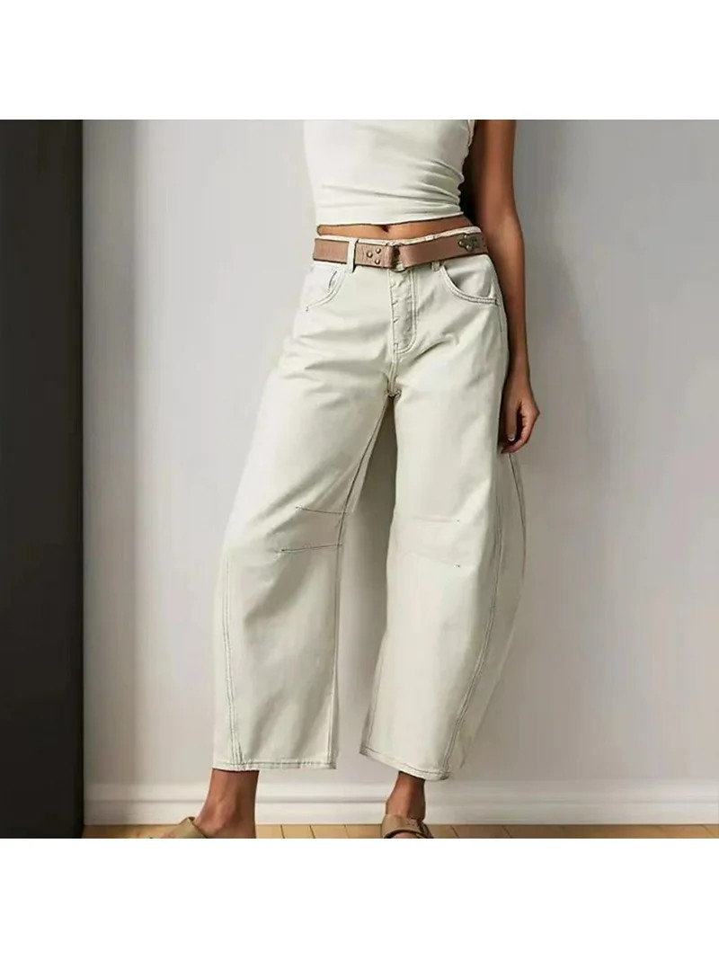 White Jeans for Women, Womens Jeans, Women's Baggy Jeans High Waisted Skinny Stretch Haren Pants ... | Walmart (US)