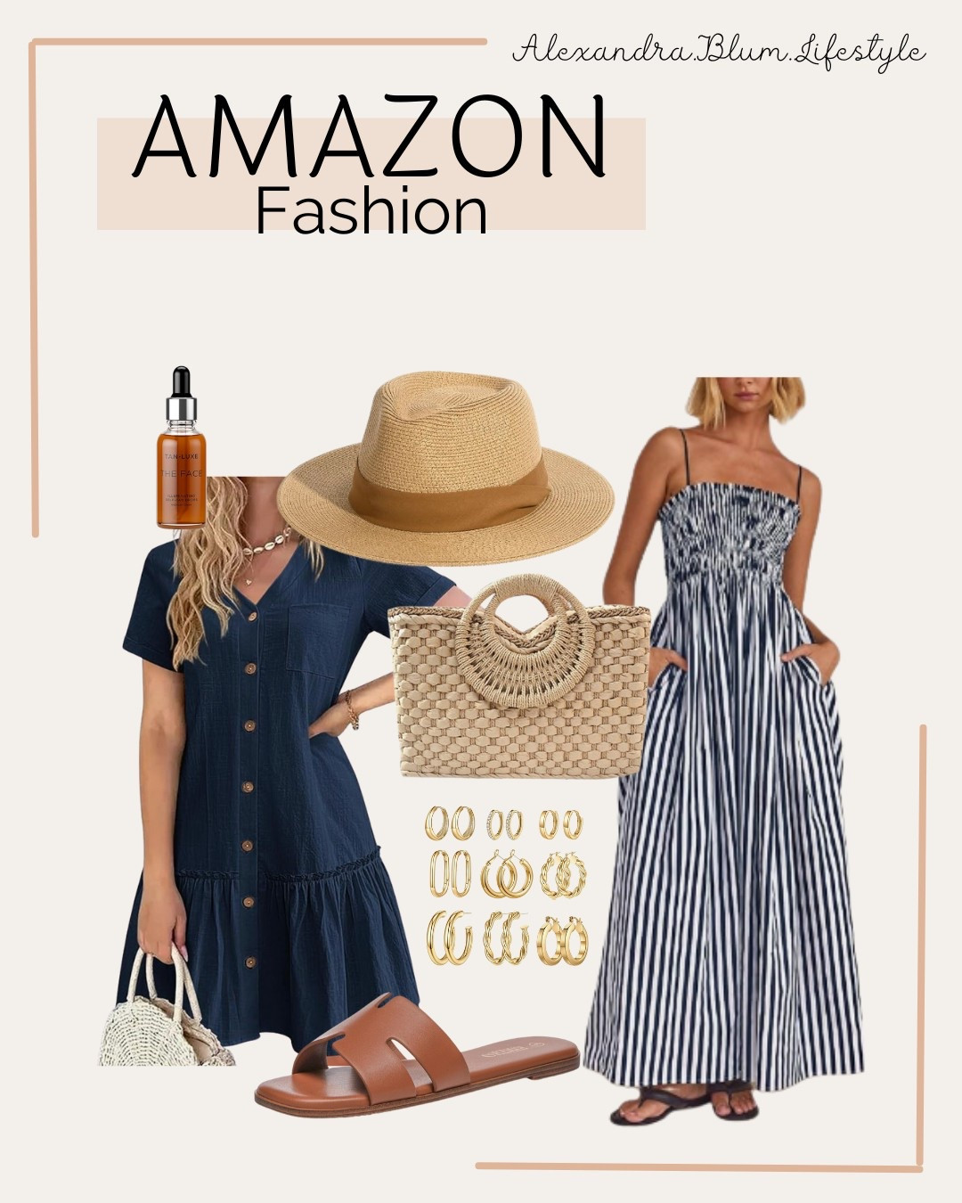 Cute Navy blue mini t shirt dress, blue and white print maxi dress, brown sandals! Summer outfit! Vacation outfit! Date night outfit! Honeymoon dress! 

#LTKTravel #LTKOver40 #LTKFindsUnder100

#LTKFindsUnder50 #LTKStyleTip #LTKSummerEdit