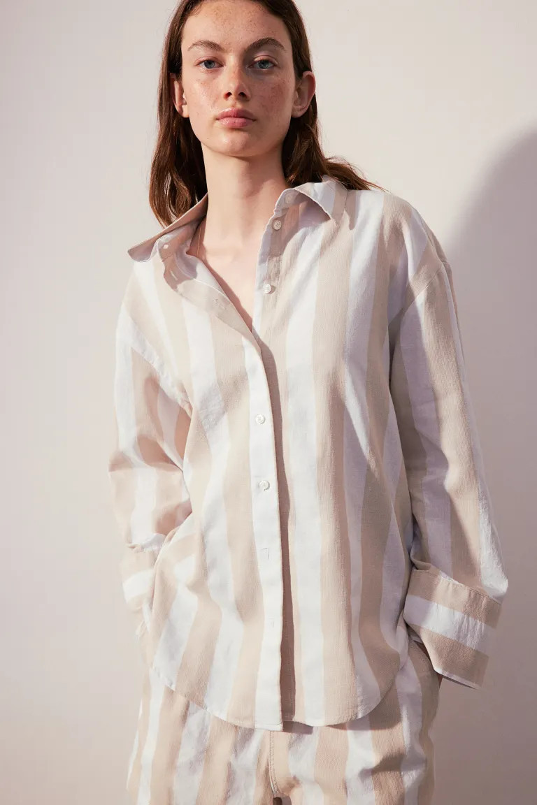 Linen-blend Shirt | H&M (US + CA)