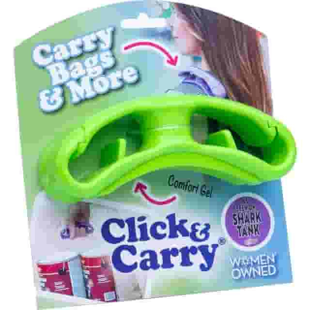 Click & Carry Grocery Bag Carrying Handle for Kitchen, Travel, or Home 1-Pack Green | Walmart (US)