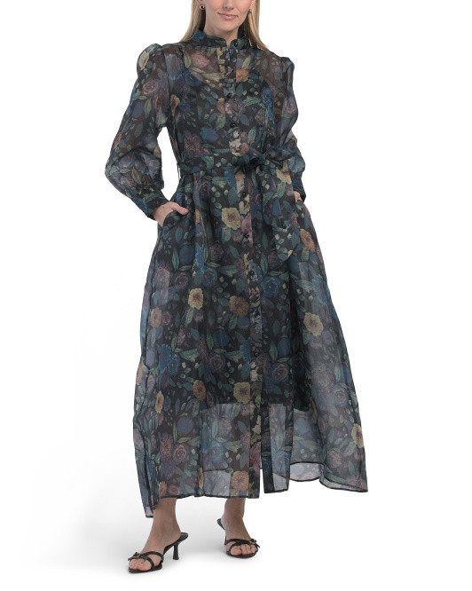 Floral Balloon Sleeve Maxi Dress | TJ Maxx