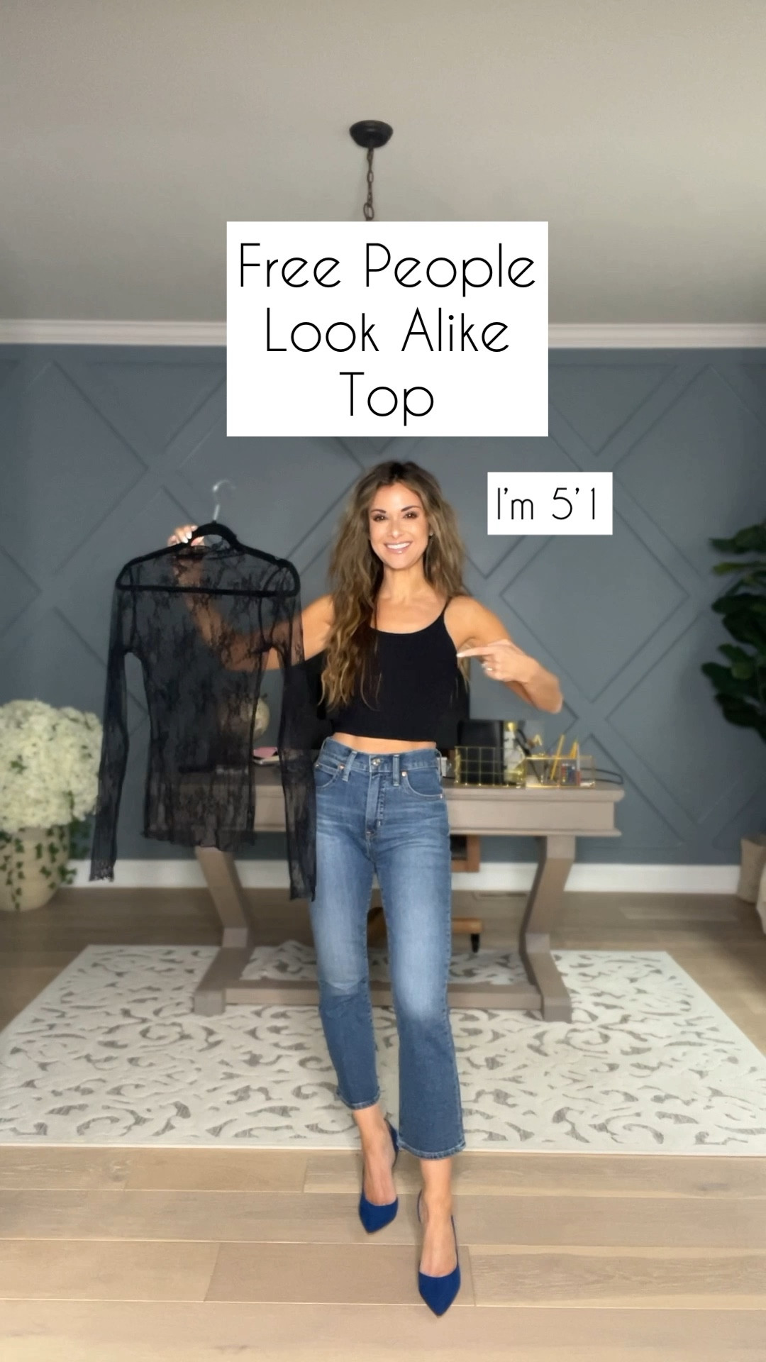 Mesh free people look alike top//size small//tts//sports bra tank//suggest sizing up//size small//crop flare jeans//24 petite//5’1//heels//tts//

#LTKFind #LTKunder50 #LTKsalealert