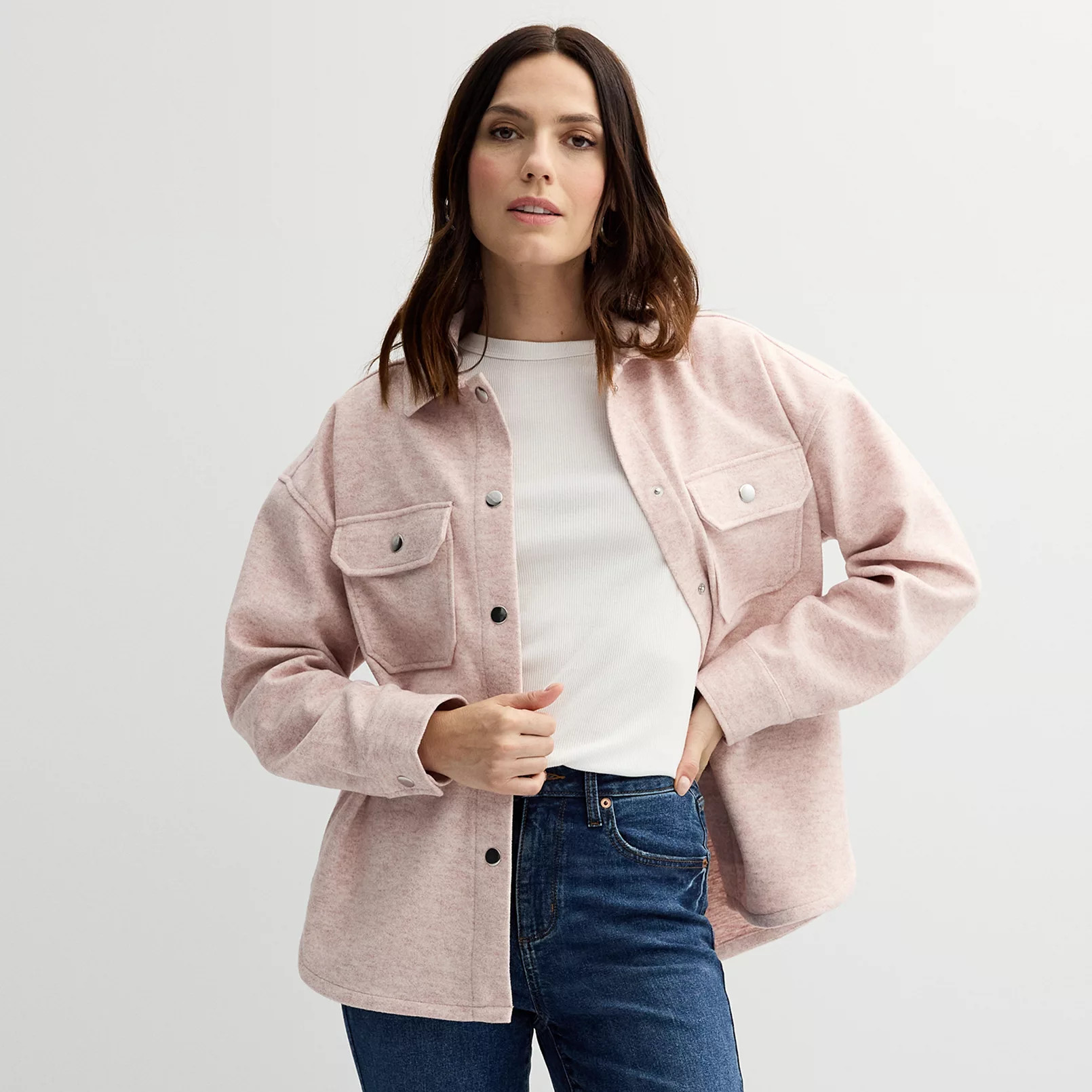 Women's Sonoma Goods For Life® Oversized Shacket | Kohl's