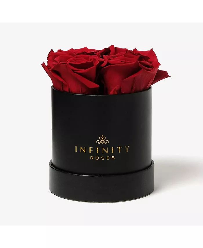 Infinity Roses Round Box of 4 Red Real Roses Preserved To Last Over A Year & Reviews - All Live P... | Macys (US)