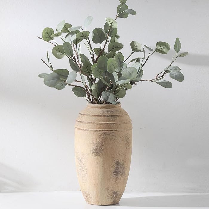 Large Ceramic Vase, 12.87 inch Tall Flower Vase for Home Decor, Vintage Retro Farmhouse Table Vas... | Amazon (US)