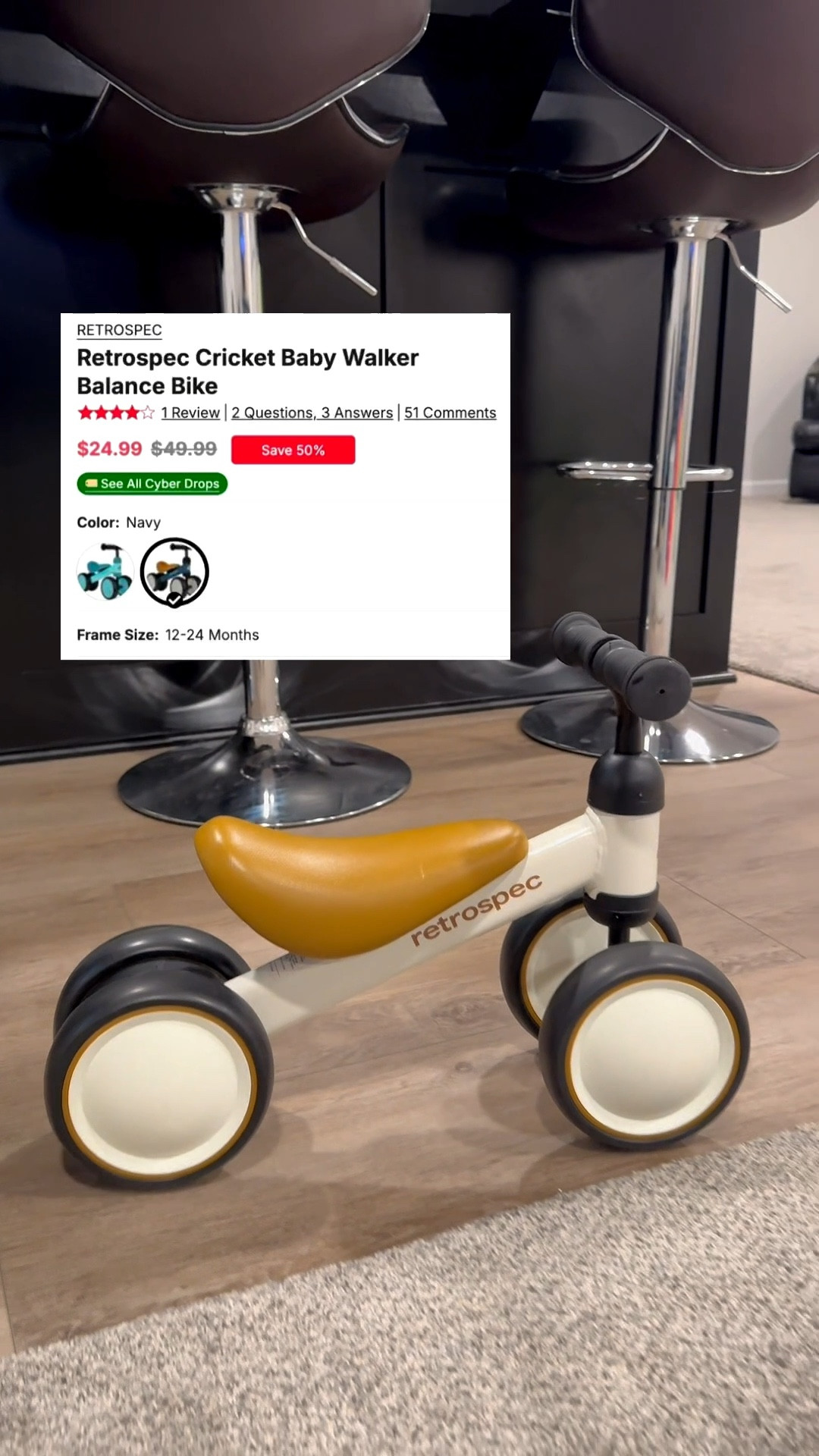 The Retrospec Balance Bike is 50% off for Cyber Monday at Scheels! 🚲

The colors on sale are different from the one in my video, but it’s the same bestselling toddler balance bike. Such a popular gift idea for 1–3 year olds!

#toddlertoys #toddlergiftideas #bal ancebike #cybermondaydeals #ltkholiday #ltkmoms #ltkkids #ltkfinds #giftguide2025 #cybermonday

#LTKCyberWeek #LTKKids #LTKGiftGuide