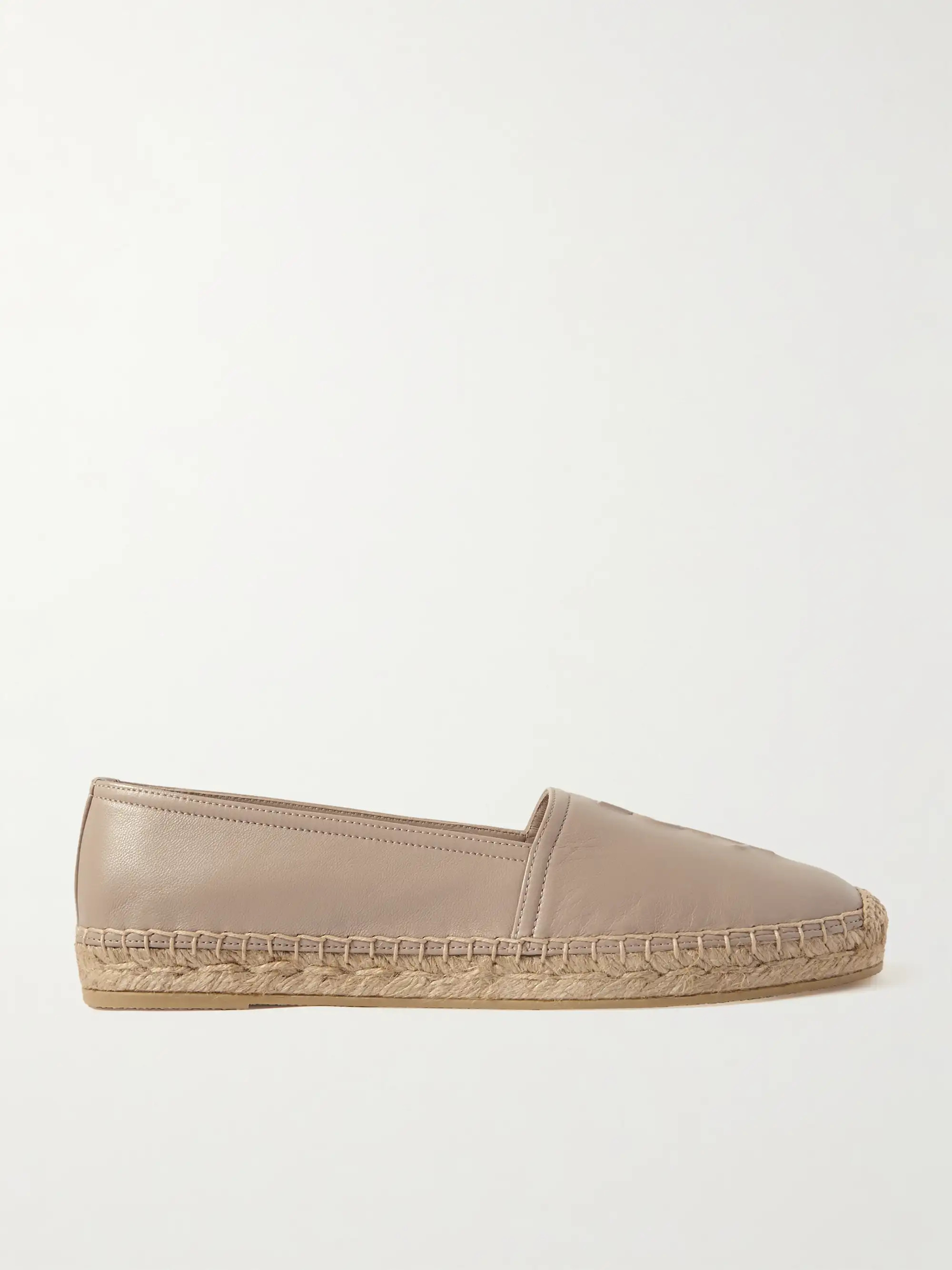 Logo-embossed leather espadrilles | NET-A-PORTER (US)