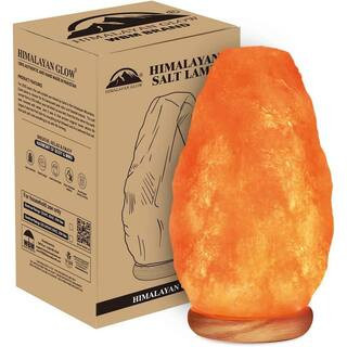Himalayan Salt Lamp, 10 in. Tall, Night Light Table Lamp, with Dimmer Switch, 4 lbs. to 6 lbs. | The Home Depot