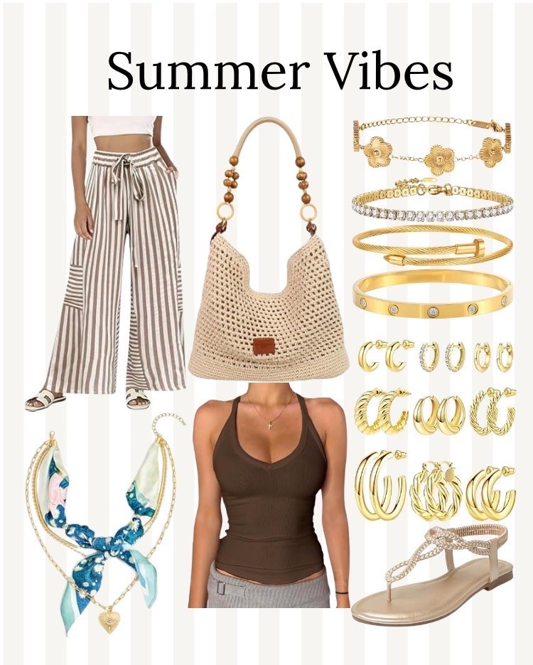 Easy summer outfit idea - I wear size x-large in the pants and large in the padded bra top.

#LTKootd #LTKSeasonal #LTKOver40