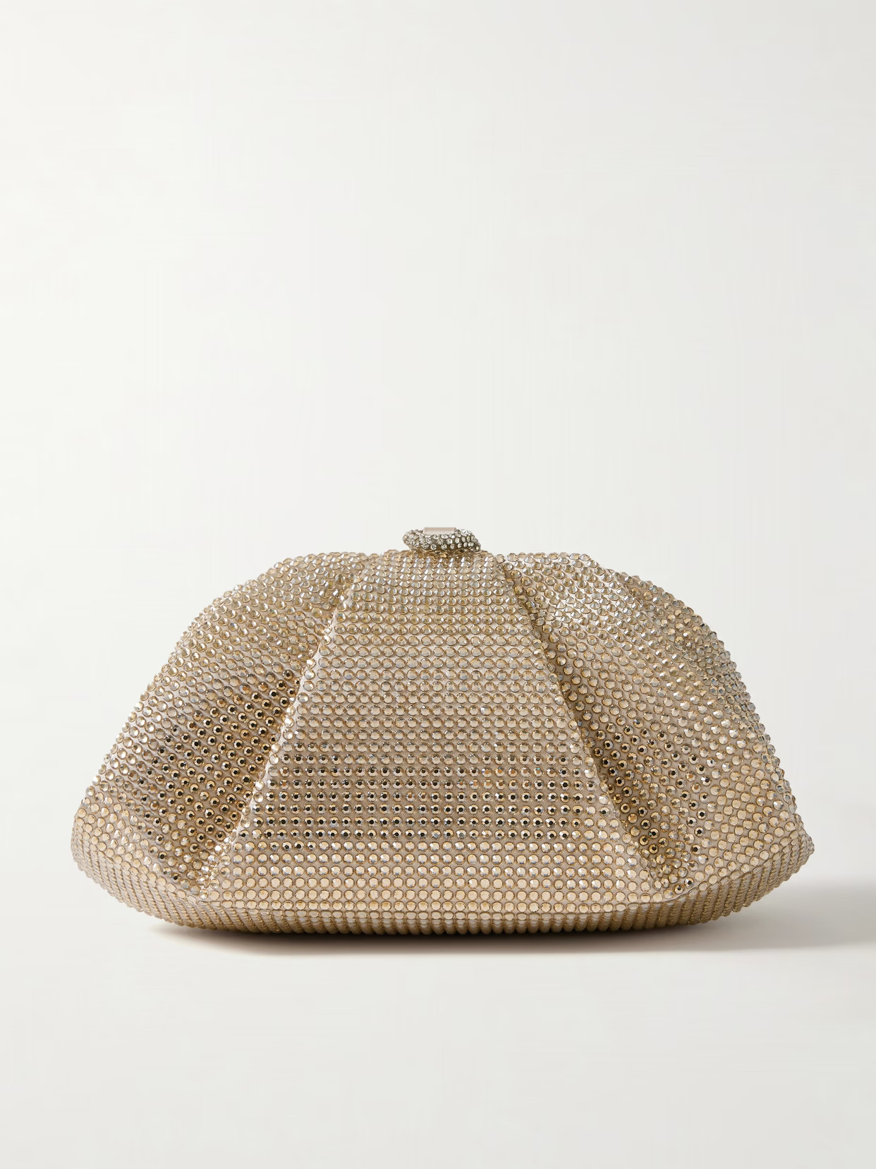 Judith Leiber Couture - Gemma Crystal-embellished Satin Clutch - Gold | NET-A-PORTER (US)