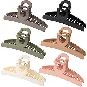 Lolalet 4.3 Inch Large Hair Clips for Women Big Claw Clips for Thin Fine Thick Curly Hair, Elegan... | Amazon (US)
