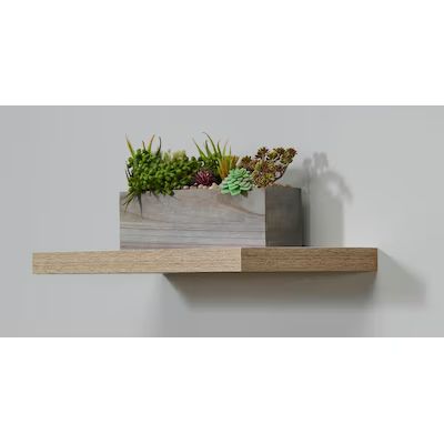 Wallscapes Oak Floating Shelf 24-in L x 10-in D (1 Decorative Shelf) | Lowe's