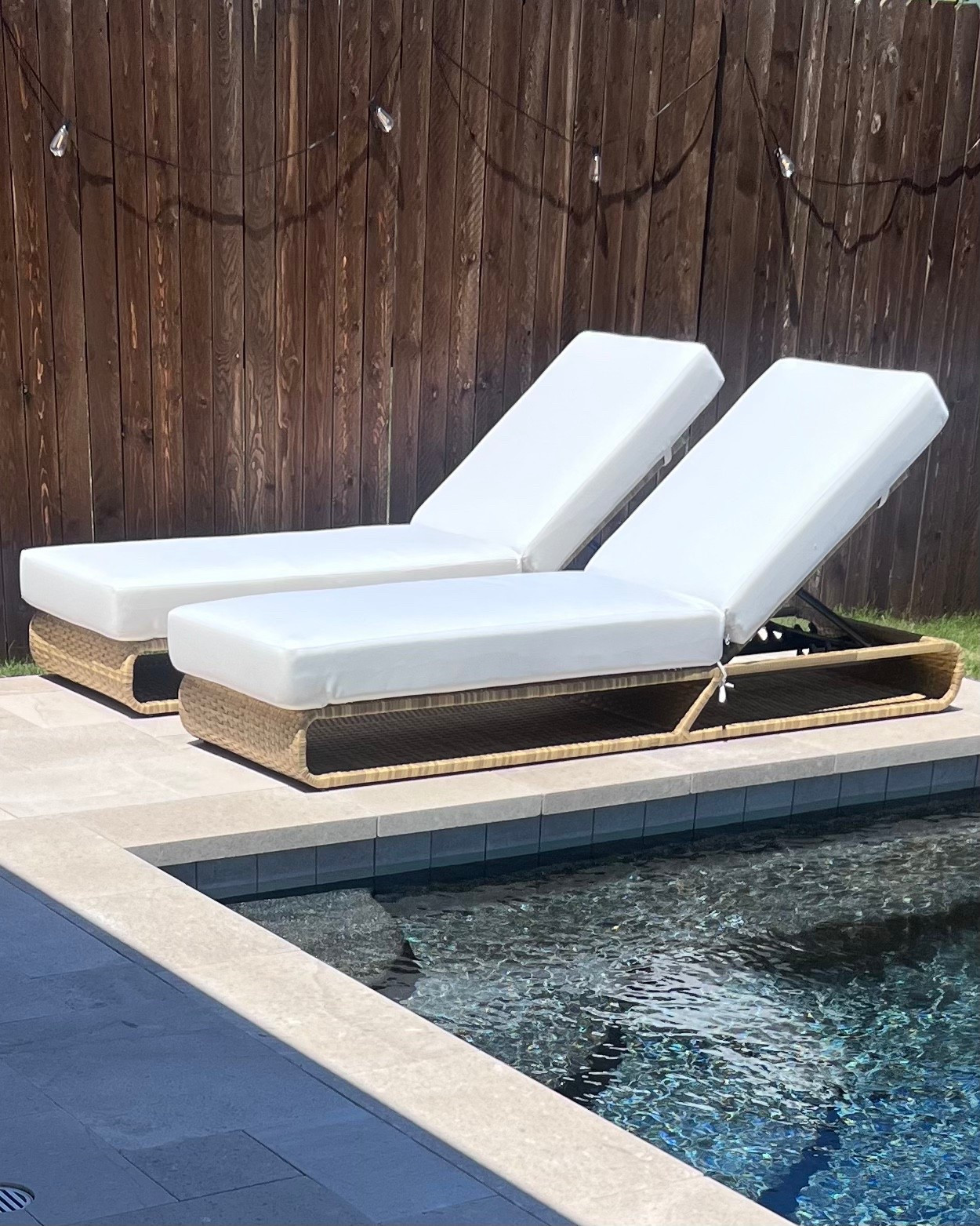 Our pool loungers 🤍 super pretty & fully assembled 

#LTKSaleAlert #LTKHome #LTKSeasonal