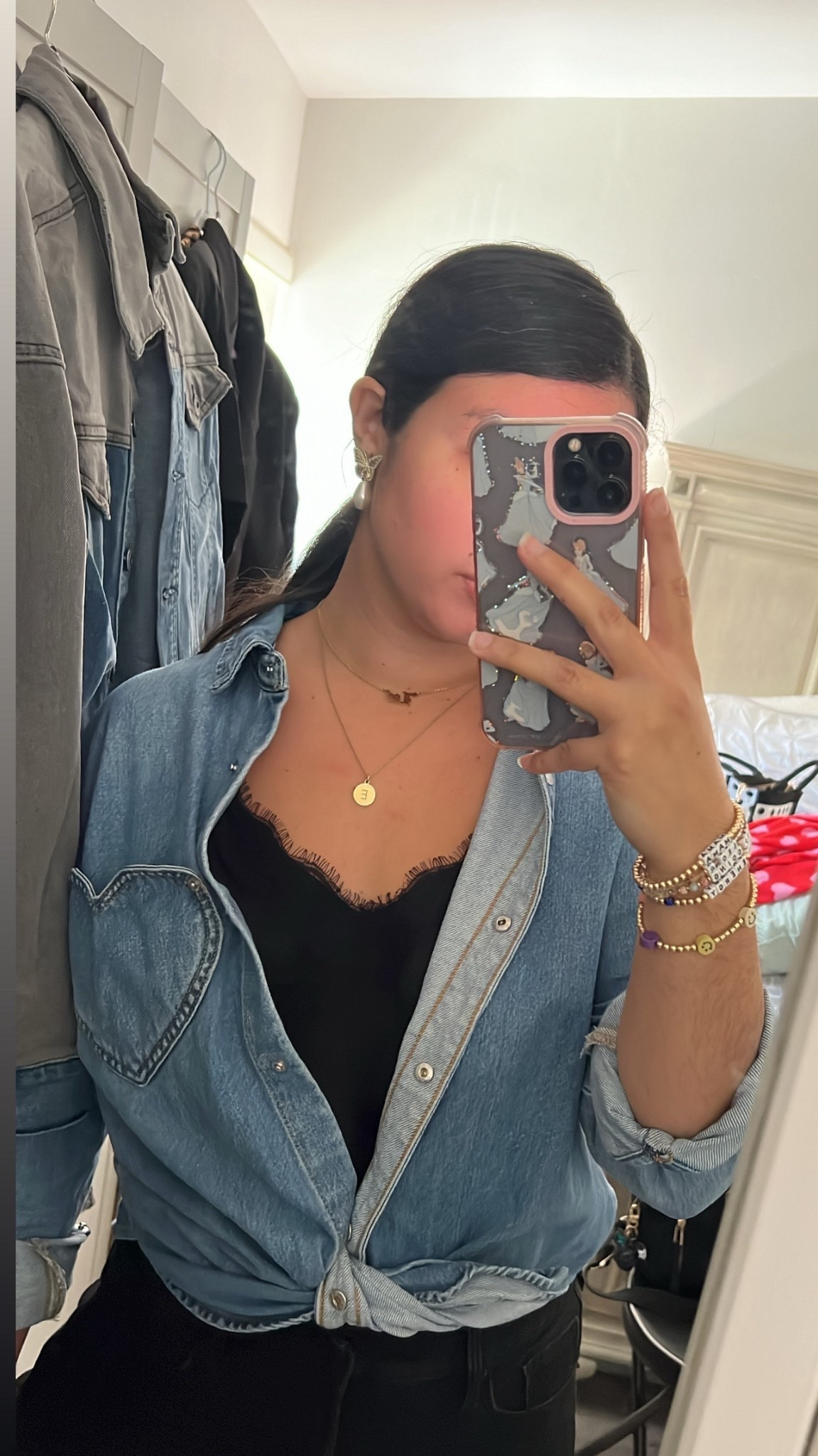 OOTD ! All details below :)

Chambray denim shirt // little words project bracelets // kate spade necklace // black lace cami

#LTKSaleAlert #LTKMidsize #LTKootd