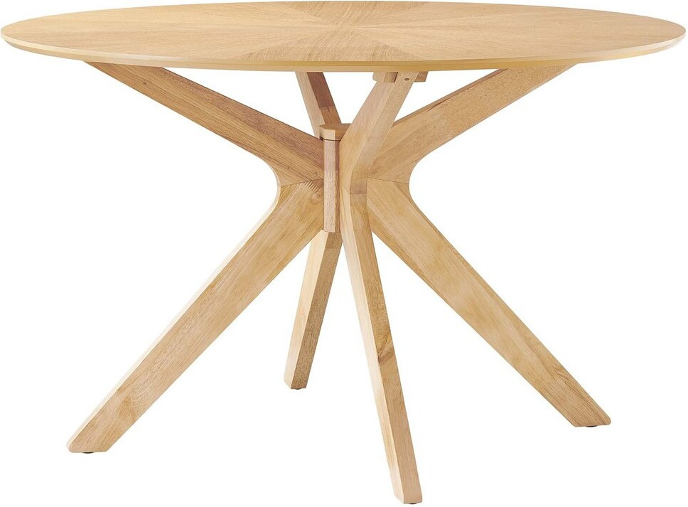 Crossroads 47 Inch Round Wood Dining Table In Oak | 1stopbedrooms