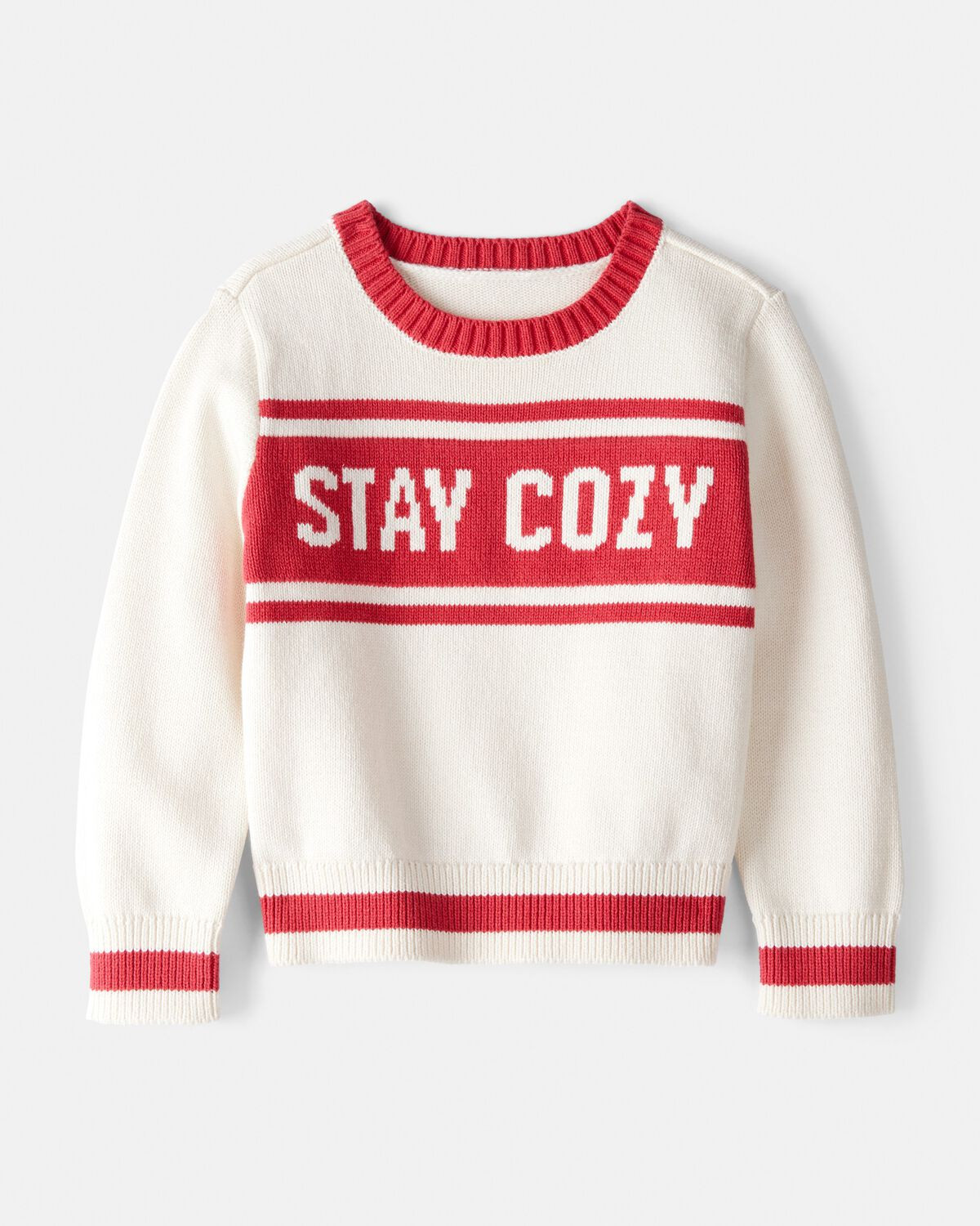 Toddler Stay Cozy Sweater - Red/Cream | Carter's Inc