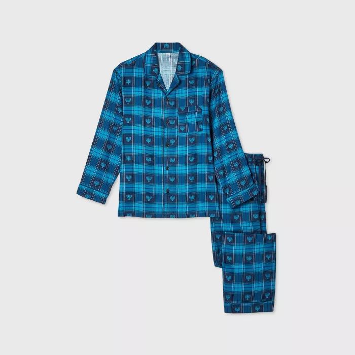 Men's Holiday Hanukkah Flannel Matching Family Pajama Set - Wondershop™ Navy | Target