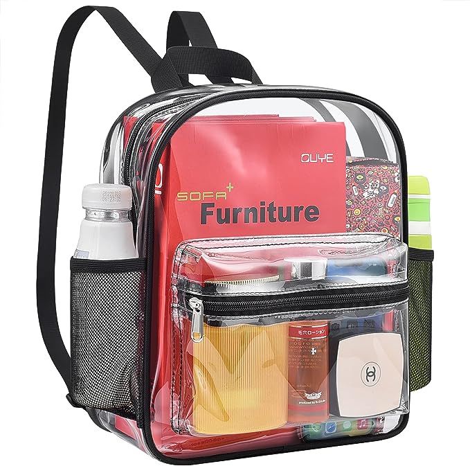 Clear Backpack Stadium Approved for Concert Festival Sport Work, Small Clear Bag Stadium Approved... | Amazon (US)