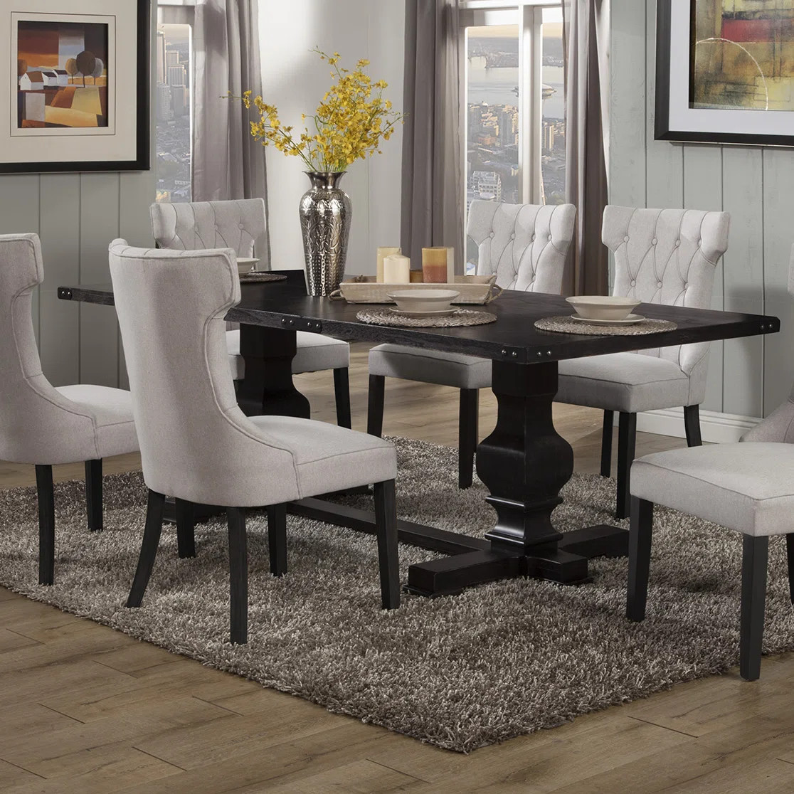 Ramses 88'' Trestle Dining Table | Wayfair North America