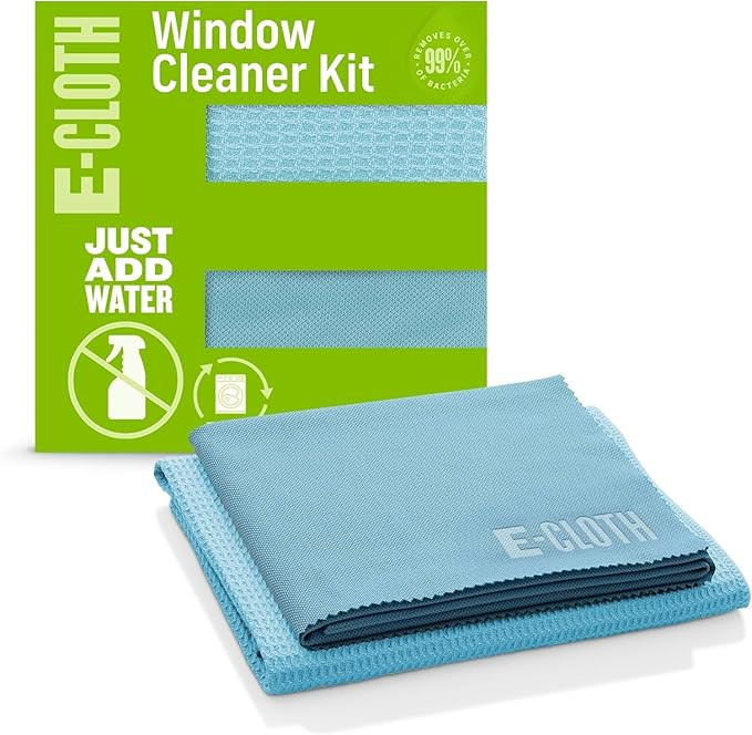 E-Cloth Window Cleaner Kit - Window and Glass Cleaning Cloth, Streak-Free Windows with just Water... | Amazon (US)