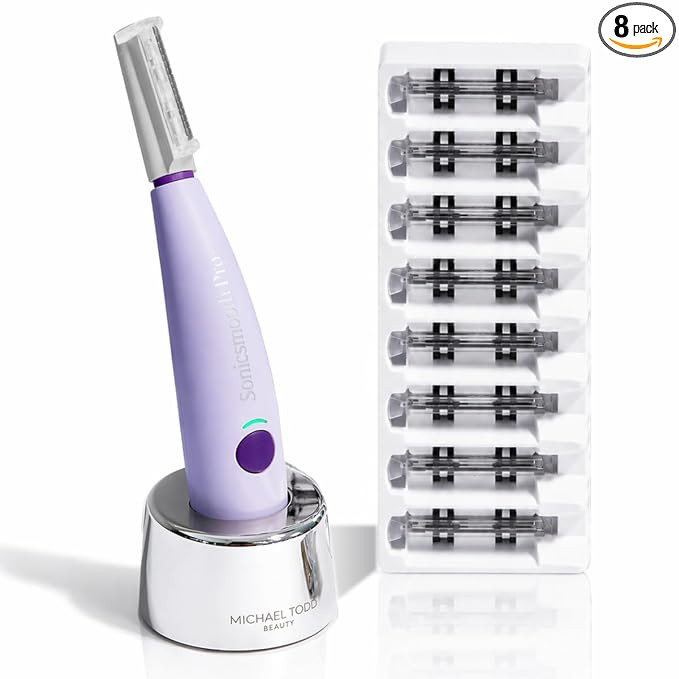 Michael Todd Beauty Sonicsmooth Dermaplane Razor for Women Face + Eyebrow trimmer Dermaplaning Sy... | Amazon (US)