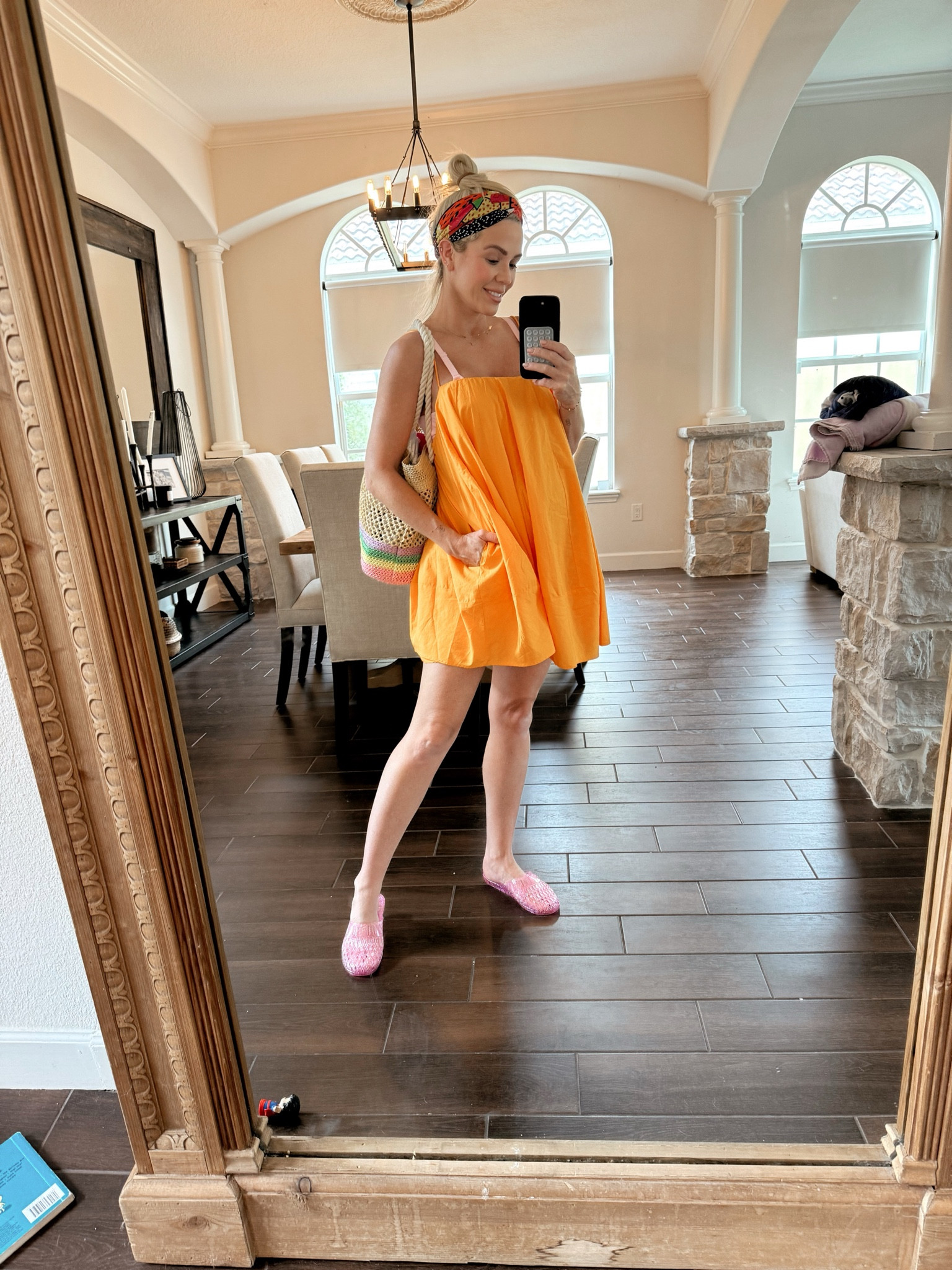 Cousins pool party - 

Wearing small for reference, it’s very baggy and loose which feels good pregnant in Florida lol 
#35weeks 

#LTKBump #LTKSeasonal #LTKStyleTip