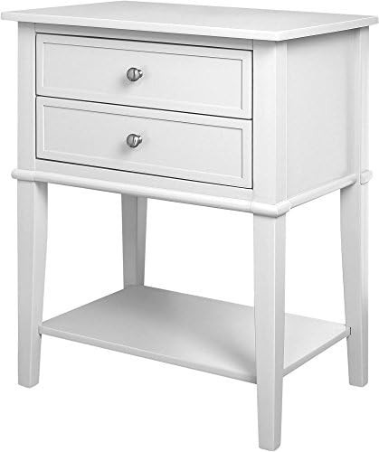 Ameriwood Home Franklin 2 Drawers, Soft White Accent Table | Amazon (US)