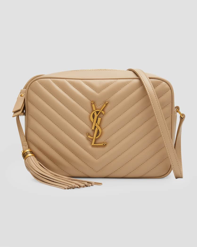 Lou Medium YSL Camera Bag with Pocket and Tassel in Quilted Leather | Neiman Marcus