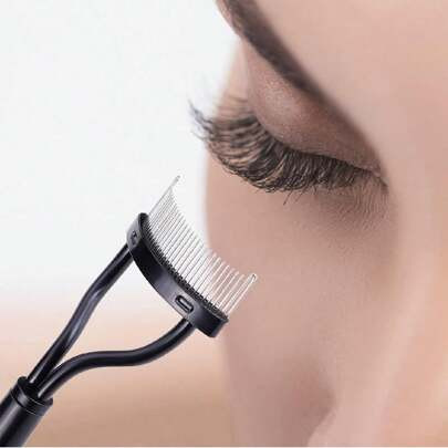 1pc Eyelash Comb Lash Separator Tool Curved Design Eyelash Brush Separator With Comb Lash Comb, Suitable For Eyelash Makeup Brush | SHEIN