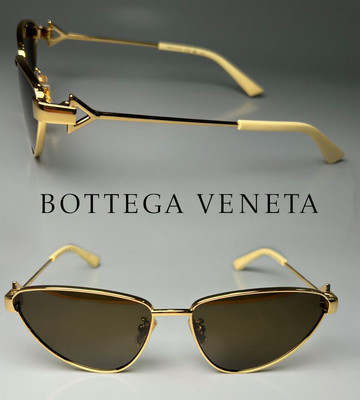 BRAND NEW BOTTEGA VENETA WOMENS SUNGLASSES BV1186S 002 GOLD METAL FRAME 61-140  | eBay | eBay UK