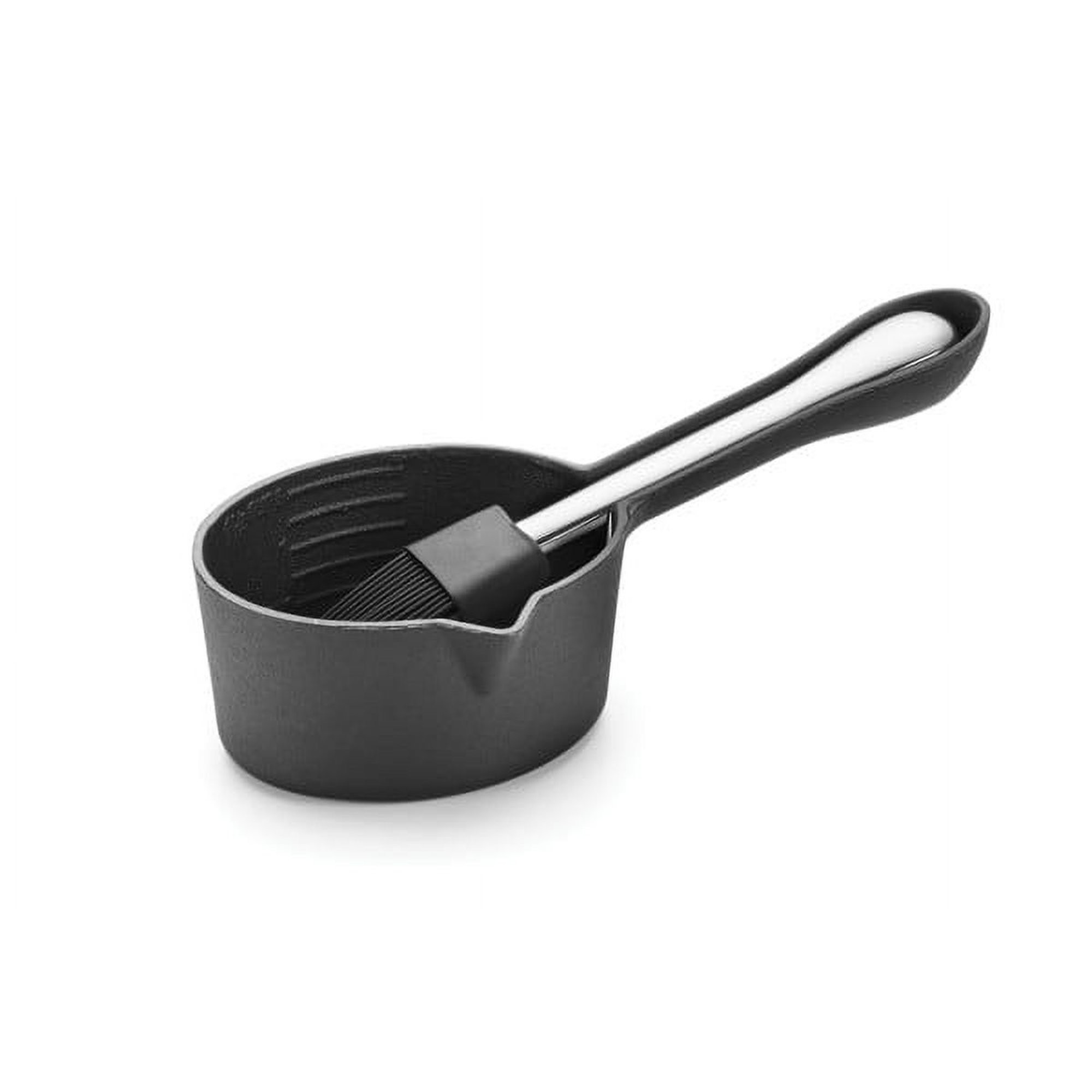Outset Cast Iron Sauce Pot with Nesting Silicone Basting Brush | Walmart (US)