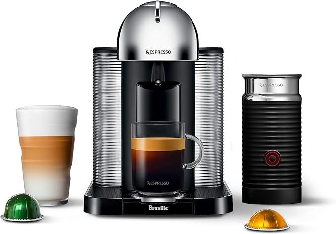 Breville BNV250CRO1BUC1 Vertuo Coffee and Espresso Machine, 15.511.514.75 in, Chrome | Amazon (US)