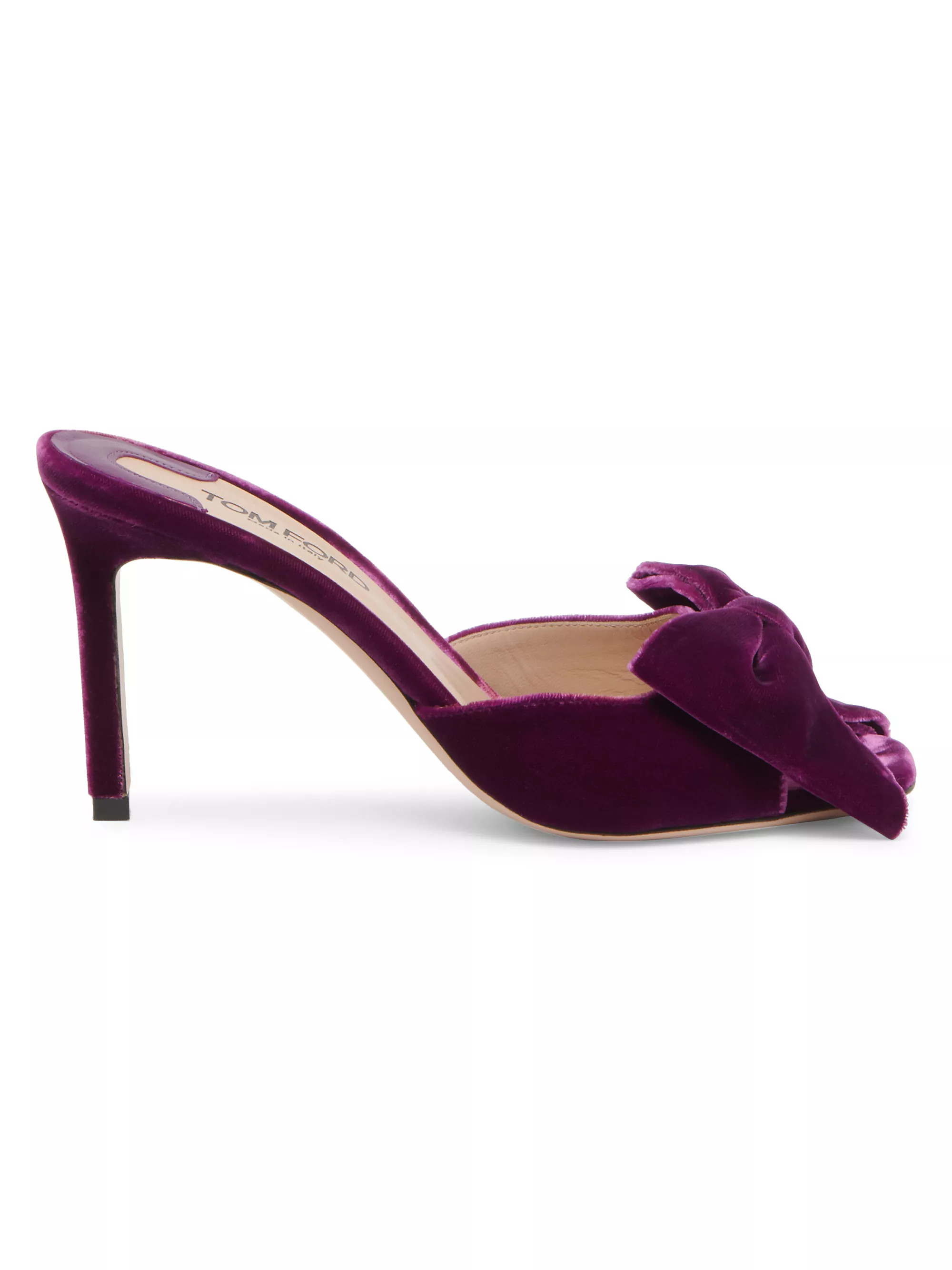 Brigitte 85MM Open-Toe Velvet Pumps | Saks Fifth Avenue