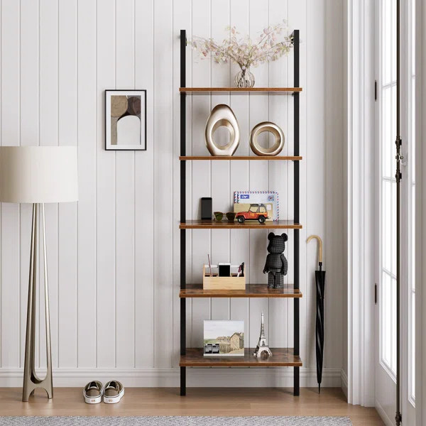 Cayden-James 72.6" H x 23.6" W Iron 5-Tier Etagere Bookcase | Wayfair North America