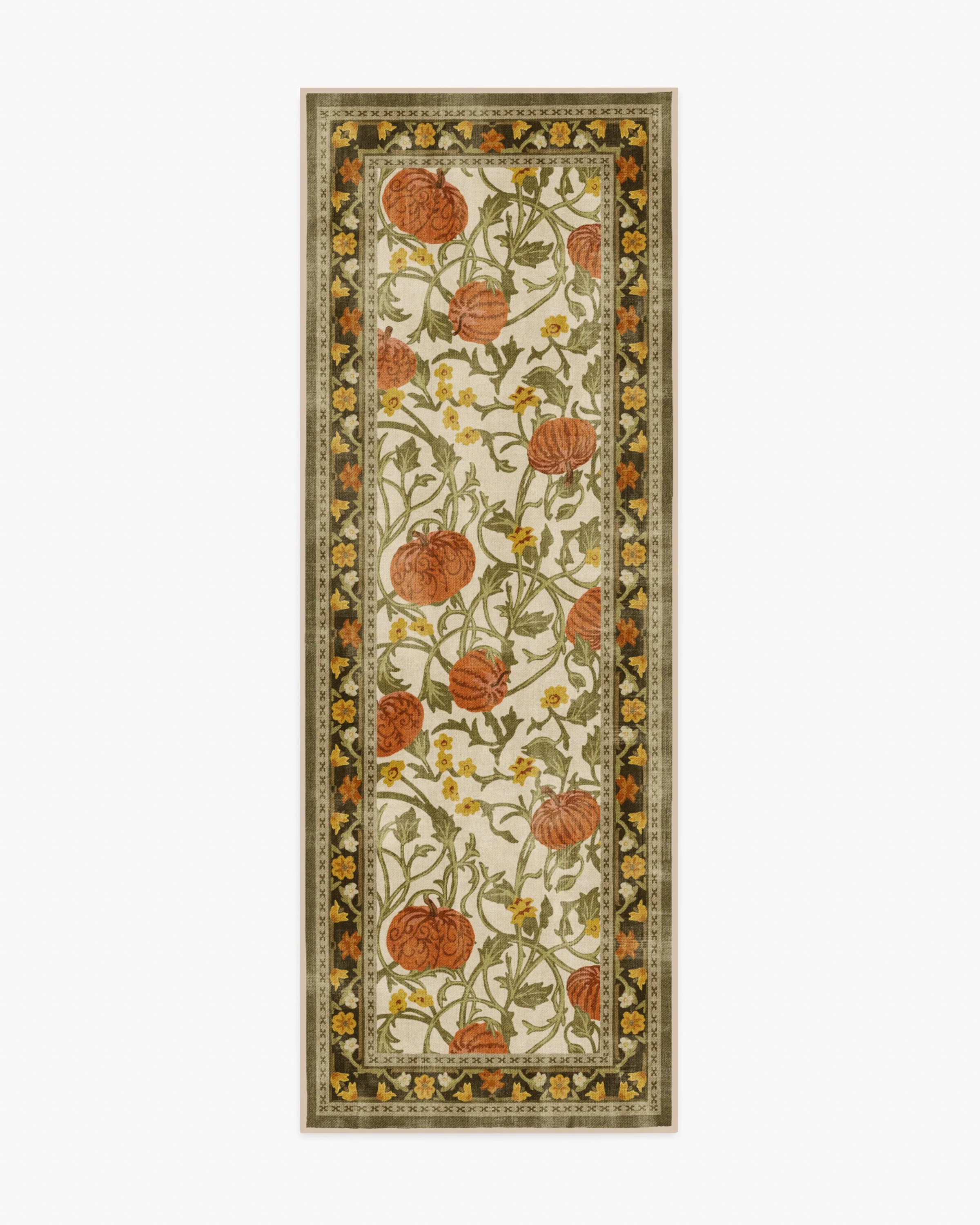 Enchanted Vines Cream Multicolor Flatwoven Rug | Ruggable US | Ruggable