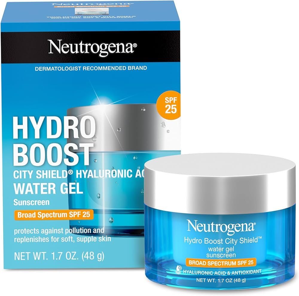 Neutrogena Hydro Boost Face Moisturizer with SPF 25, Hydrating Facial Sunscreen, Oil-Free and Non... | Amazon (US)