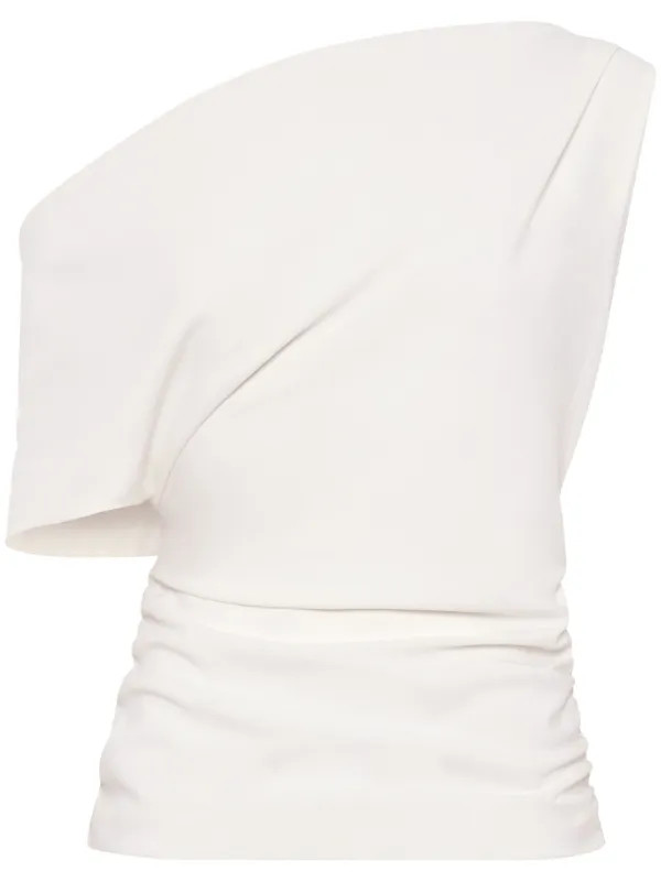 Arlina ruched one-shoulder top | Farfetch Global