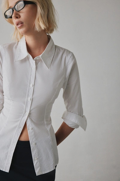 UO Leilani Slim Button Up Shirt | Urban Outfitters (US and RoW)