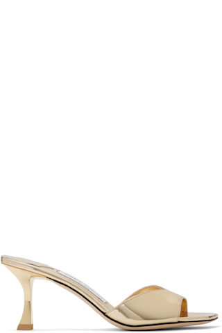 Jimmy Choo - Gold Skye 70 Heeled Sandals | SSENSE