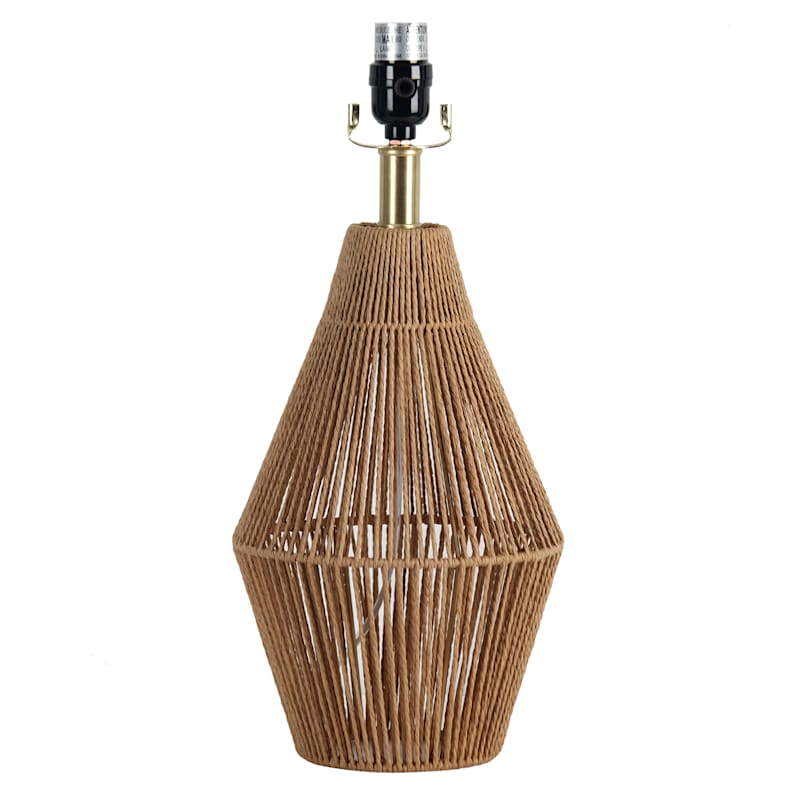 Natural Rope Geo Accent Lamp, 18" | At Home