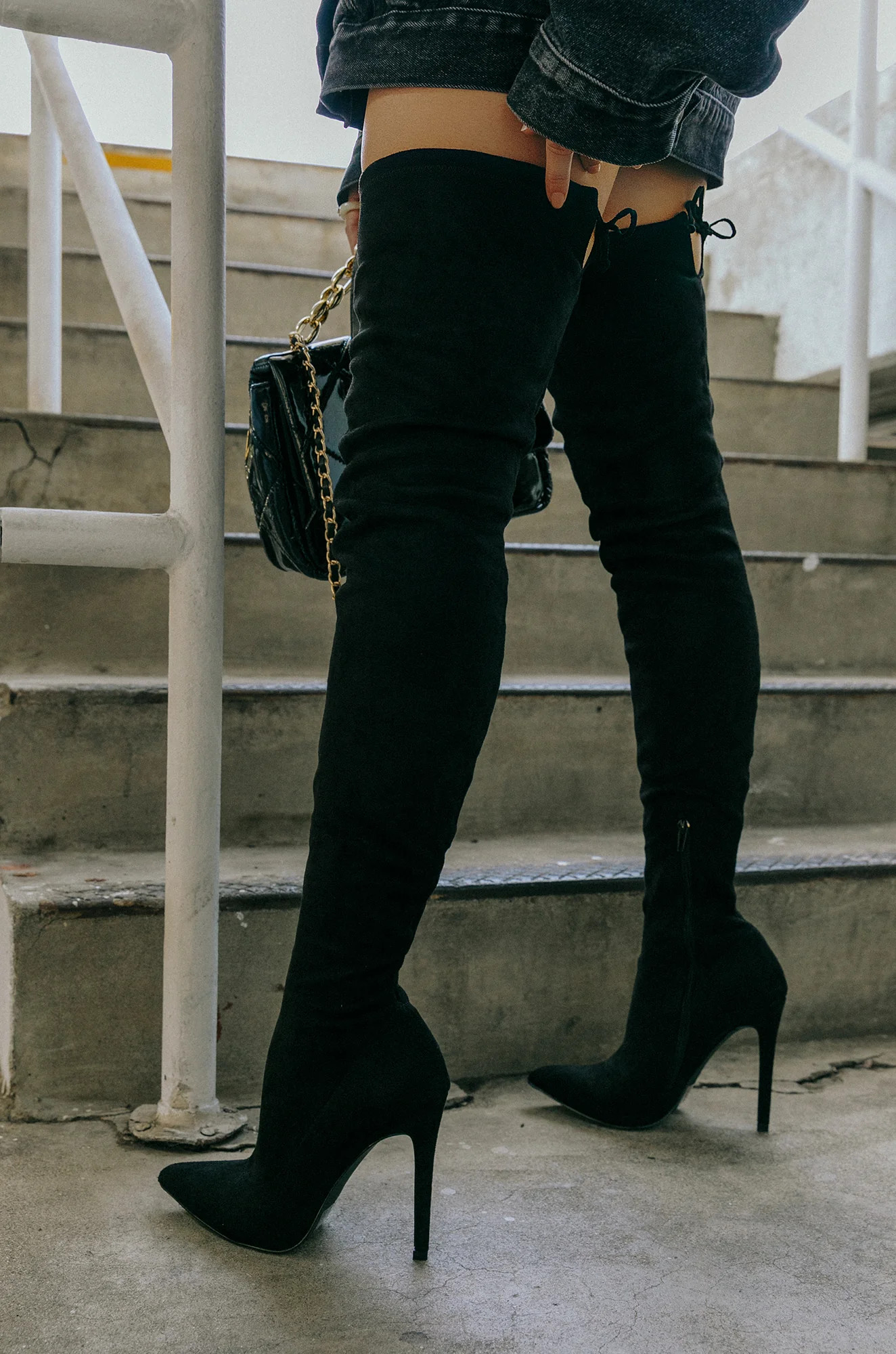 Explore Groundbreaking | Black Faux Suede Boot | MISS LOLA