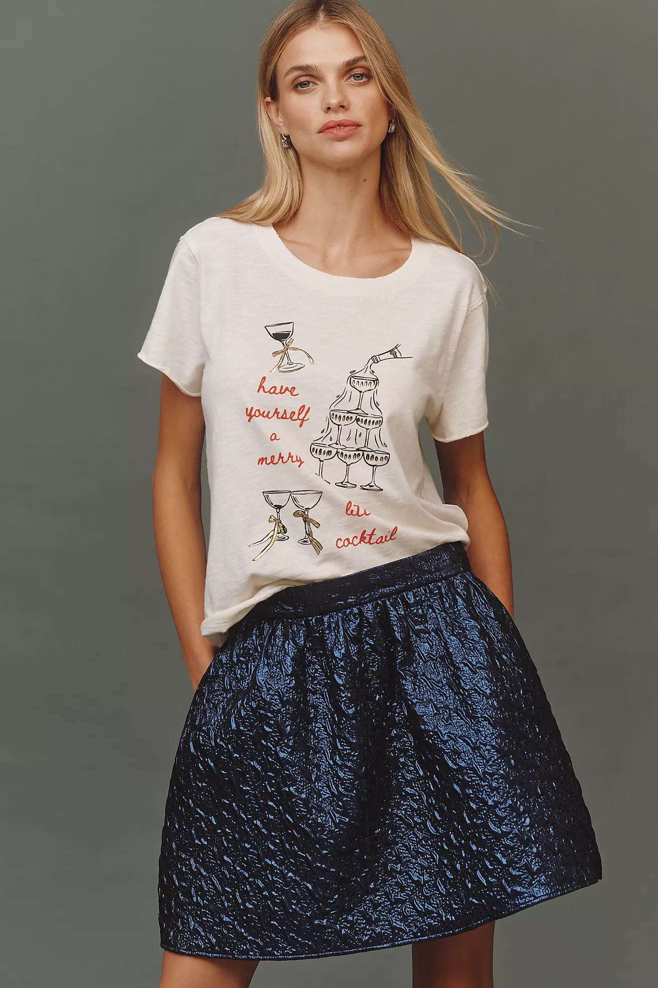 Maeve x Daniela Berkhout Merry Cocktail Tee | Anthropologie (US)