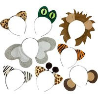 Jungle Animals Safari Zoo Theme Headband Birthday Party Favor Costume Lion Elephant Monkey Zebra Tiger Leopard Giraffe Kid Baby Adult | Etsy (US)