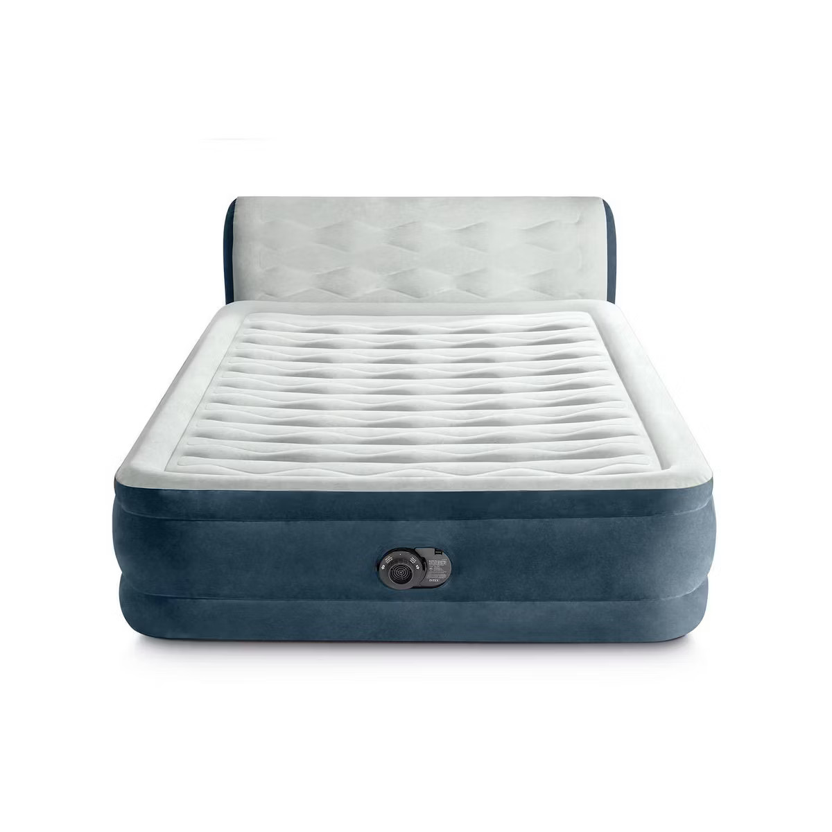 Intex 18" Pillow Top Air Mattress with Electric Pump and Headboard - Queen Size | Target
