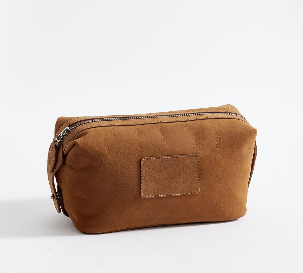 Grant Leather Toiletry Bag | Pottery Barn (US)