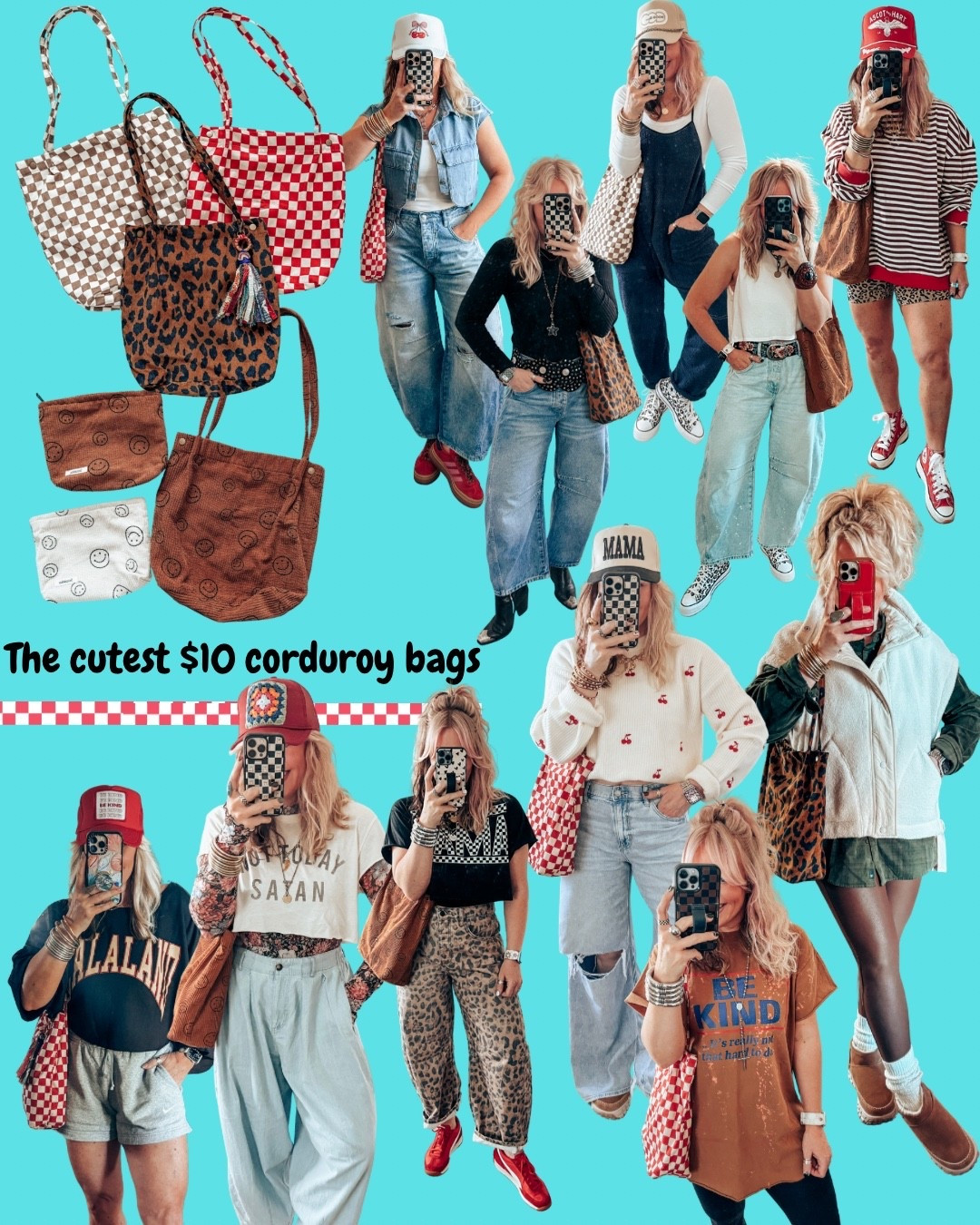 This corduroy tote has been so good that I now own it in 4 colors/prints. I have the little bags for the inside too and use those in my other bags. 

#LTKFindsUnder50 #LTKItBag #LTKStyleTip