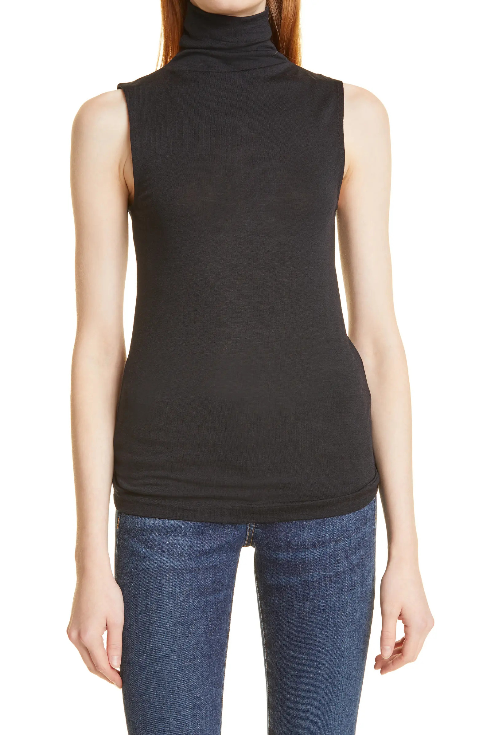Club Monaco Julianna Wool Blend Sleeveless Turtleneck Top | Nordstrom | Nordstrom