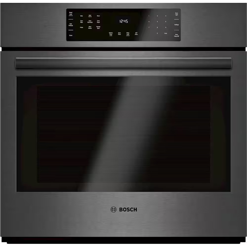 Bosch - 800 Series 30"" Built-In Single Electric Convection Wall Oven with Wifi - Black Stainless Steel | Best Buy U.S.