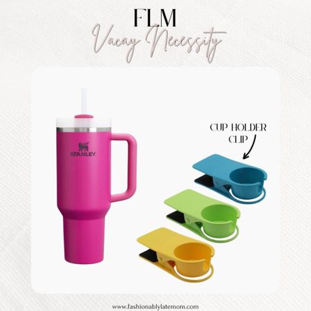 Perfect for the beach! 
Fashionablylatemom 
Stanley Quencher H2.0 FlowState Stainless Steel Vacuum Insulated Tumbler with Lid and Straw for Water, Iced Tea or Coffee
Jiozermi 3Pcs Drinking Cup Holder Clip, Desk Drink Holder Clip Adirondack Chair Cup Holder with Clip Cup Clip Holder for Water Drink Beverage Soda Coffee Mug(Blue, Green and Yellow)
Package Included --- 3 x Cup Clip Drink Holder with side hole, included different colors - Blue, Green and Yellow. It meets your daily work needs

#LTKGiftGuide