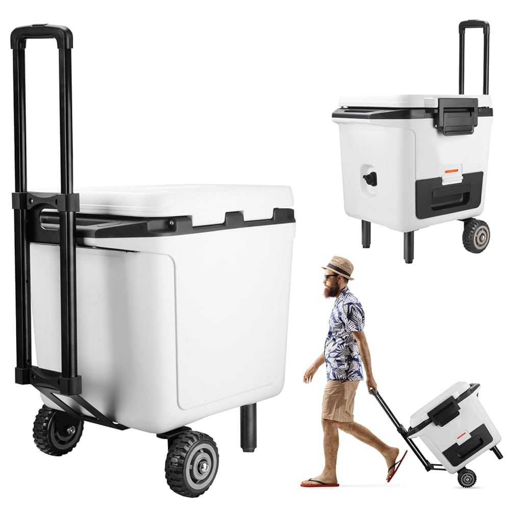 WEIGUZC Cooler Wheels Kit for Ninja FrostVault 30qt/50qt Hard Cooler - 5 Inch Wheels & Retractabl... | Amazon (US)